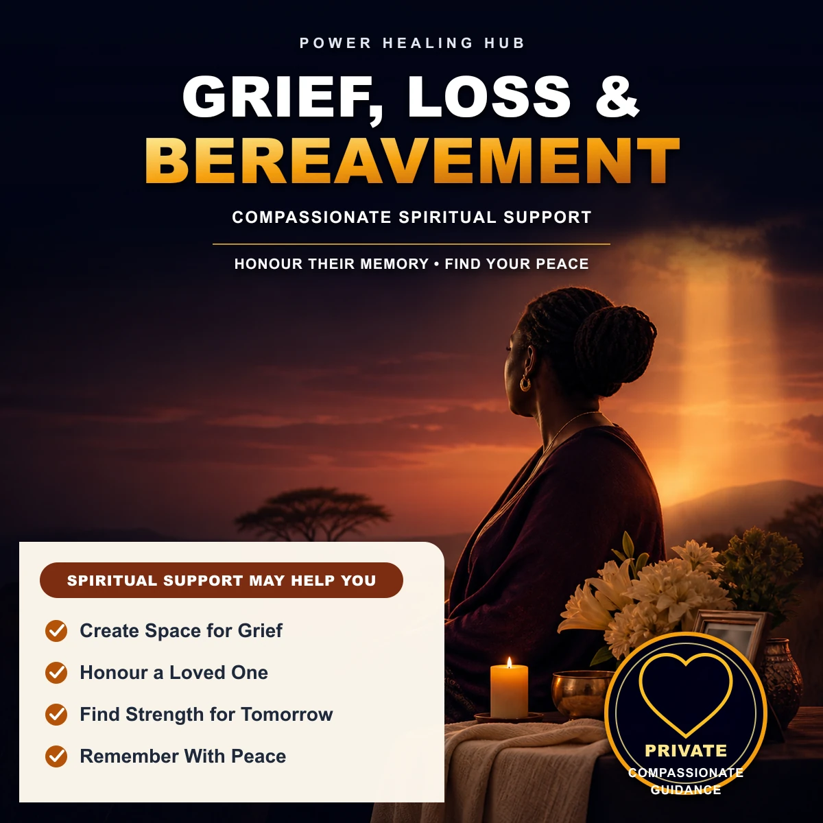 Grief, Loss & Bereavement Spiritual Support